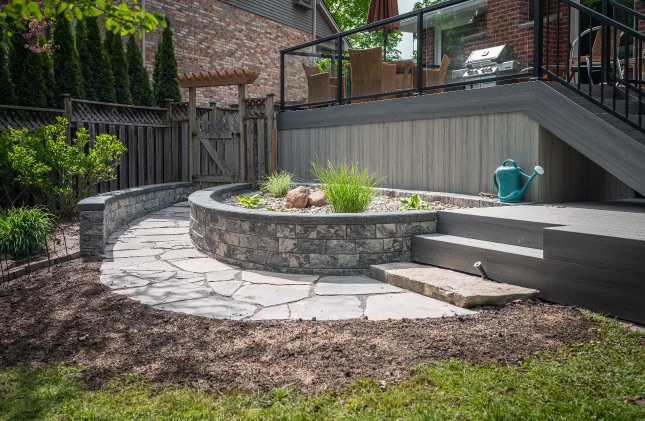 Hardscaping installation process