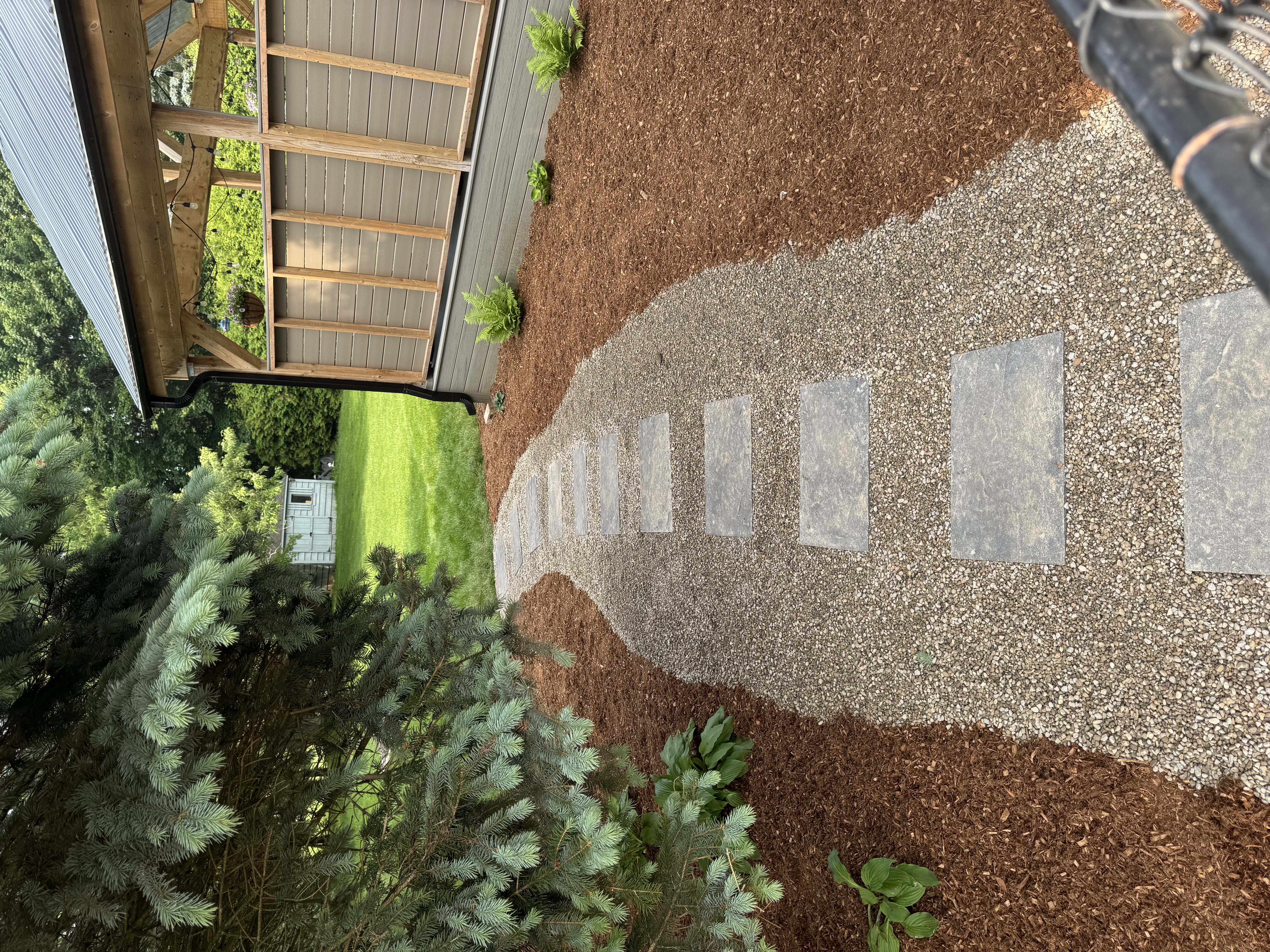 Interlocking stone walkway